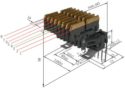 Компактный двойной токосъемник JDS2/40 Компактный двойной токосъемник JDS2/40